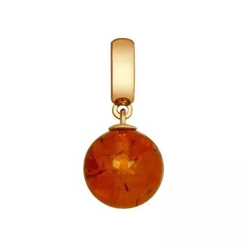 Подвеска из серебра с янтарём (пресс.)