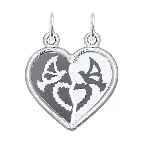 Кулоны половинки сердца