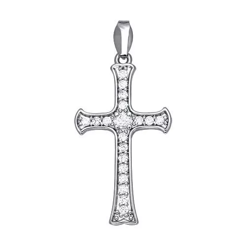 Женский крестик с фианитами