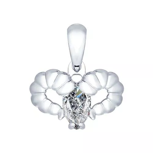 Кулон из серебра «Знак зодиака Овен»