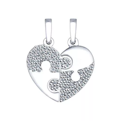 Подвеска «Пазл» из серебра