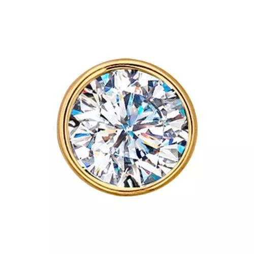 Подвеска из золочёного серебра с фианитом