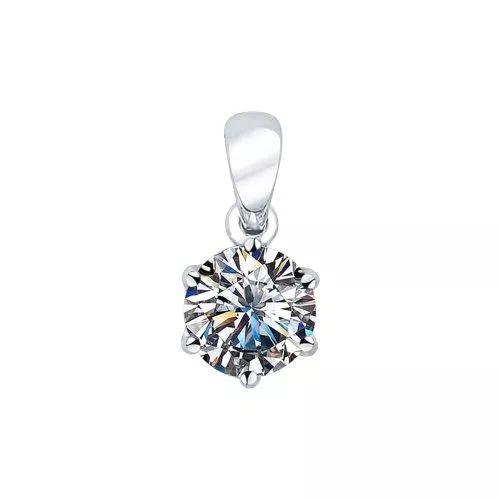 Подвеска из серебра с фианитом