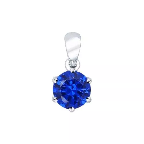 Подвеска из серебра с синим фианитом