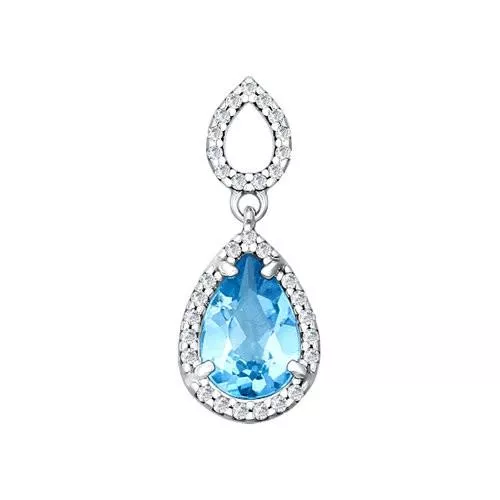 Подвеска с голубым камнем