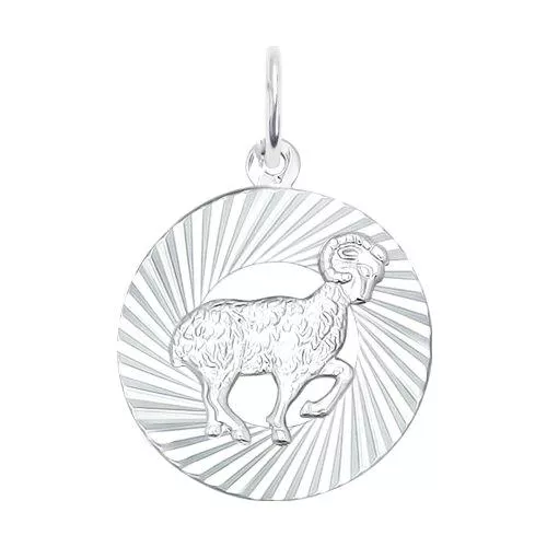 Подвеска «Знак зодиака Овен» из серебра