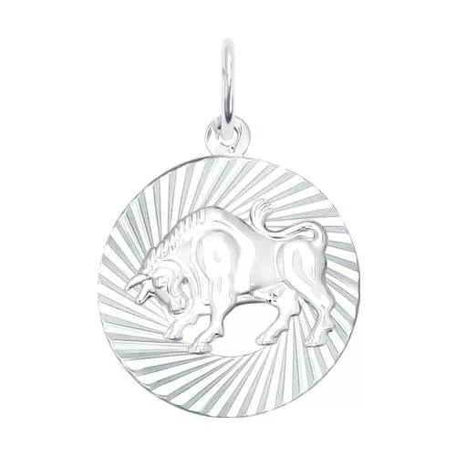 Подвеска «Знак зодиака Телец» из серебра