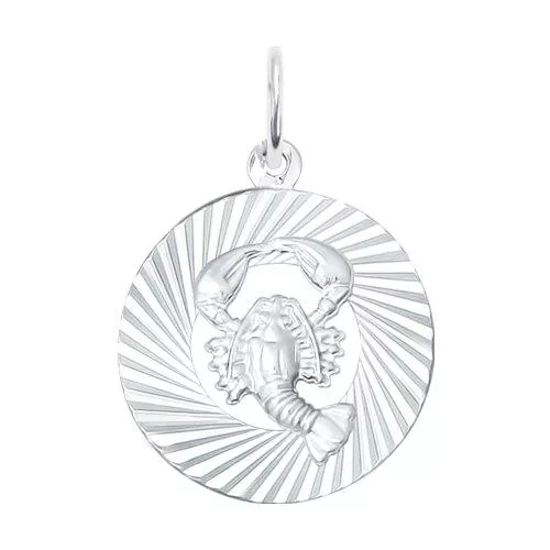 Подвеска «Знак зодиака Рак» из серебра