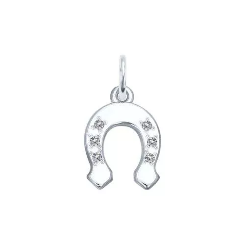 Подвеска в виде подковы из серебра