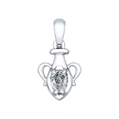 Кулон из серебра «Знак зодиака Водолей»