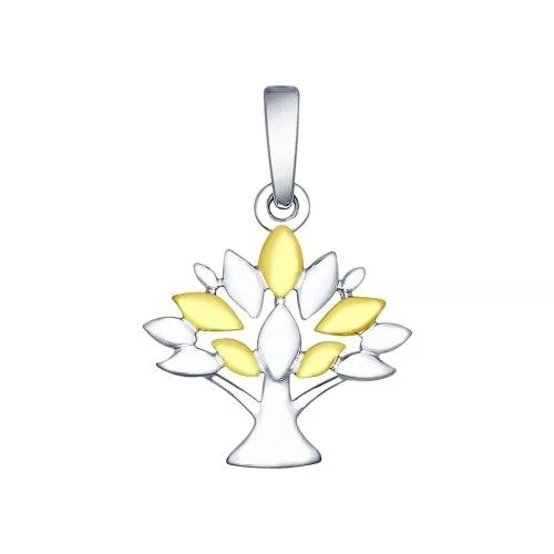 Подвеска в виде дерева из золочёного серебра