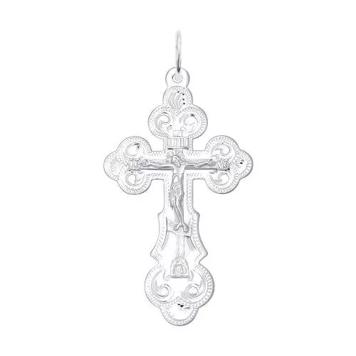 Крест из серебра с гравировкой