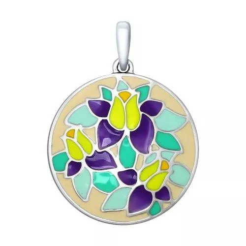 Подвеска из серебра с эмалью