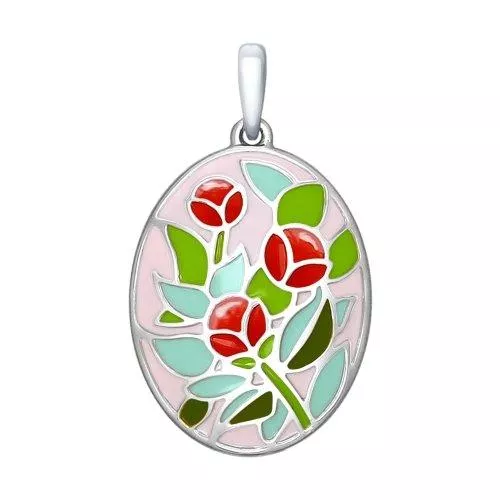 Подвеска из серебра с эмалью