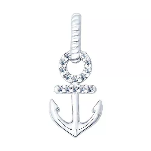 Подвеска «Якорь» из серебра