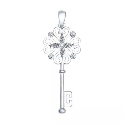 Подвеска «Ключ» из серебра