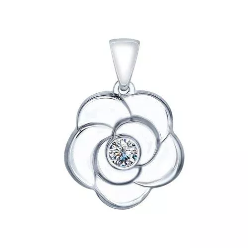 Подвеска из серебра с фианитом