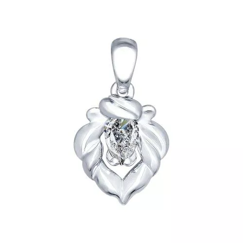 Кулон из серебра «Знак зодиака Лев»