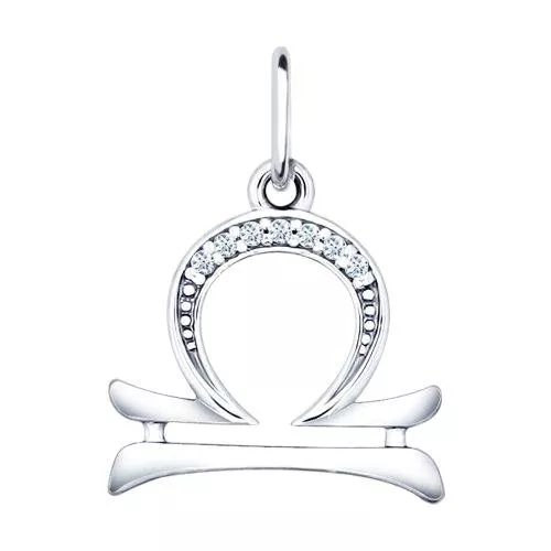 Серебряная подвеска «Знак зодиака Весы»