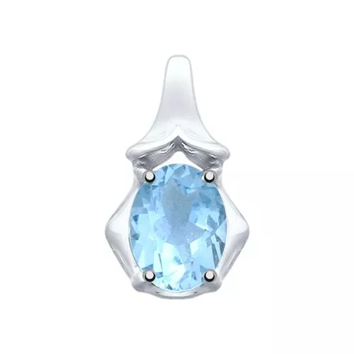 Подвеска из серебра с топазом