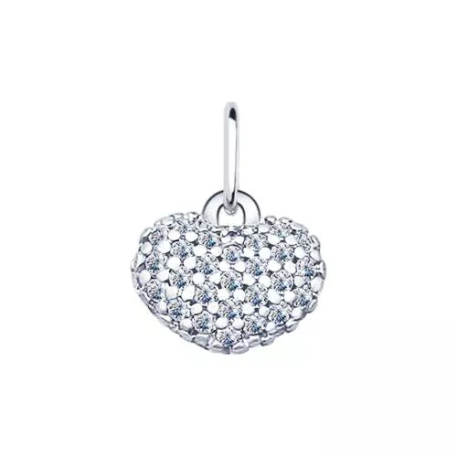 Кулон «Сердечко» из серебра