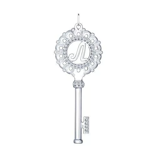 Серебряная подвеска-буква «Л»