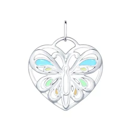 Подвеска из серебра с эмалью