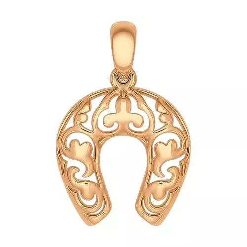 Позолоченная подвеска «Подкова»