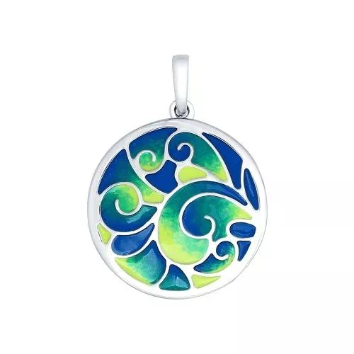 Подвеска из серебра с эмалью