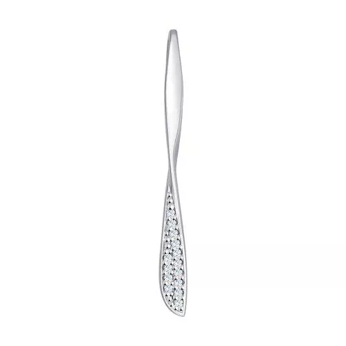 Подвеска из серебра с фианитами