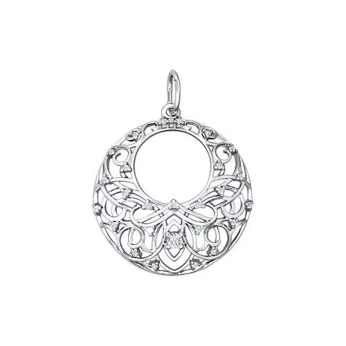 Серебряный кулон с фианитами