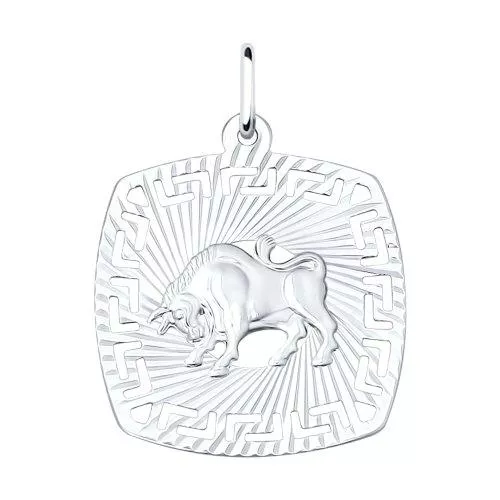 Подвеска «Знак зодиака Телец» из серебра