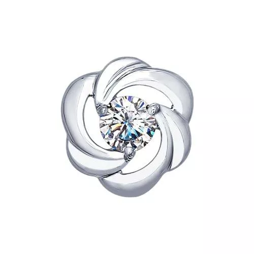 Подвеска из серебра с фианитом