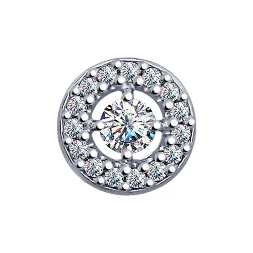 Подвеска из серебра с фианитами