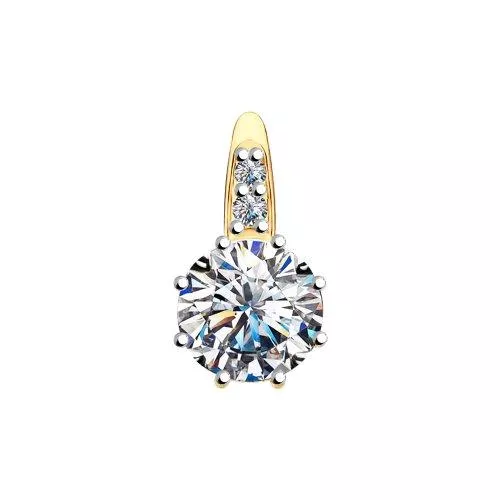Подвеска из золочёного серебра со Swarovski Zirconia