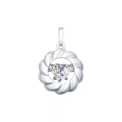 Подвеска из серебра со Swarovski Zirconia