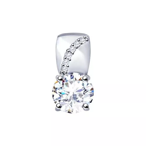Подвеска из серебра со Swarovski Zirconia