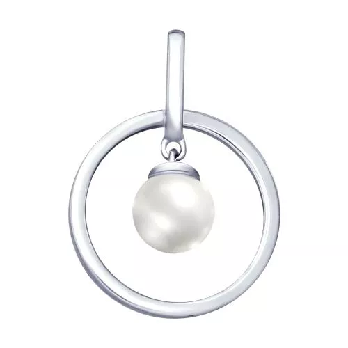 Подвеска из серебра с жемчугом