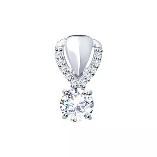 Подвеска из серебра со Swarovski Zirconia