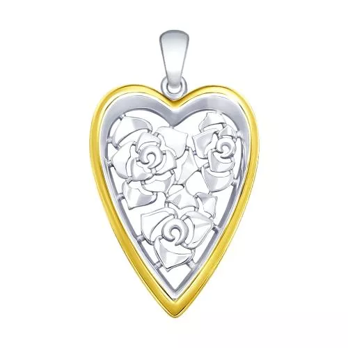 Подвеска из золочёного серебра