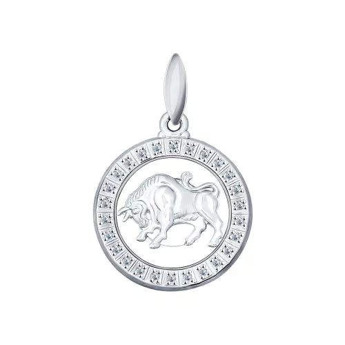 Подвеска «Знак зодиака Телец» из серебра