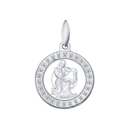 Подвеска «Знак зодиака Водолей» из серебра