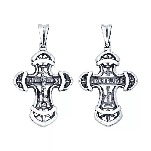 Крест из чернёного серебра