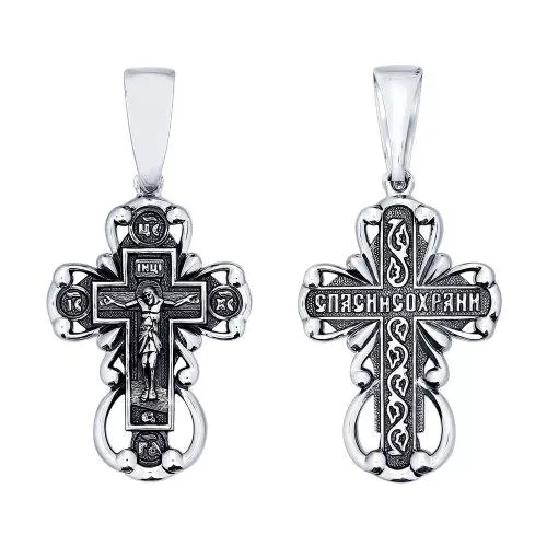 Крест из чернёного серебра