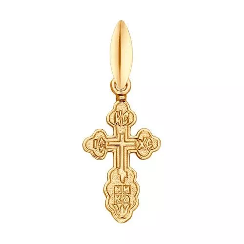 Позолоченный крест без распятия