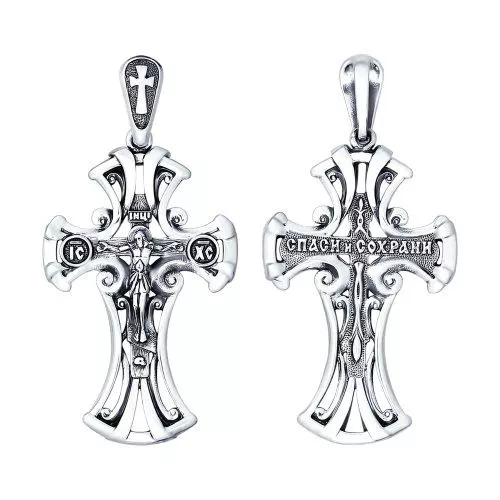 Крест из чернёного серебра