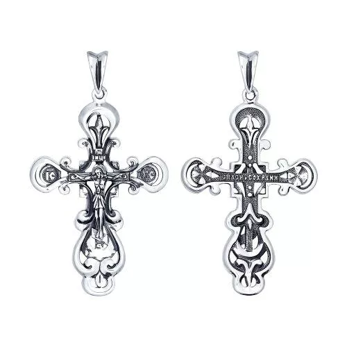 Крест из чернёного серебра