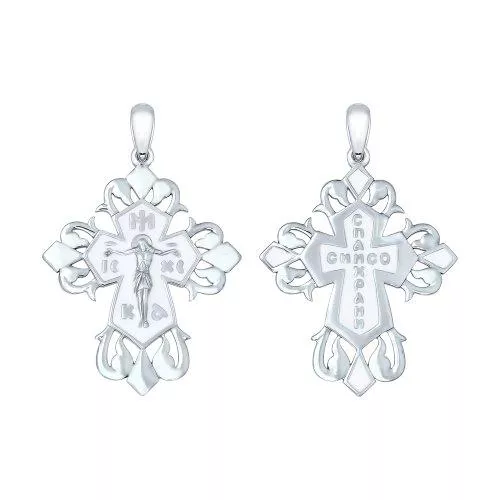 Крест из серебра с эмалью