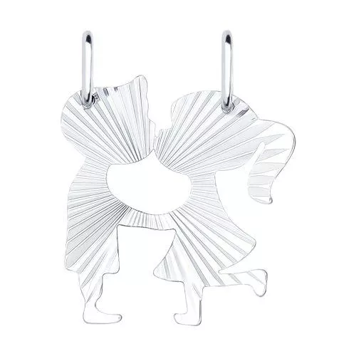 Серебряная подвеска «Влюбленные»