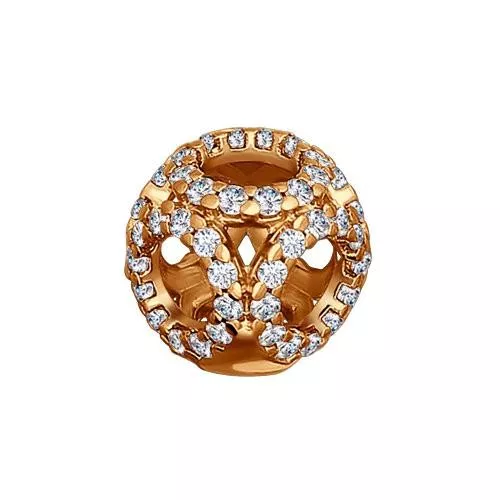 Подвеска из золочёного серебра с фианитами